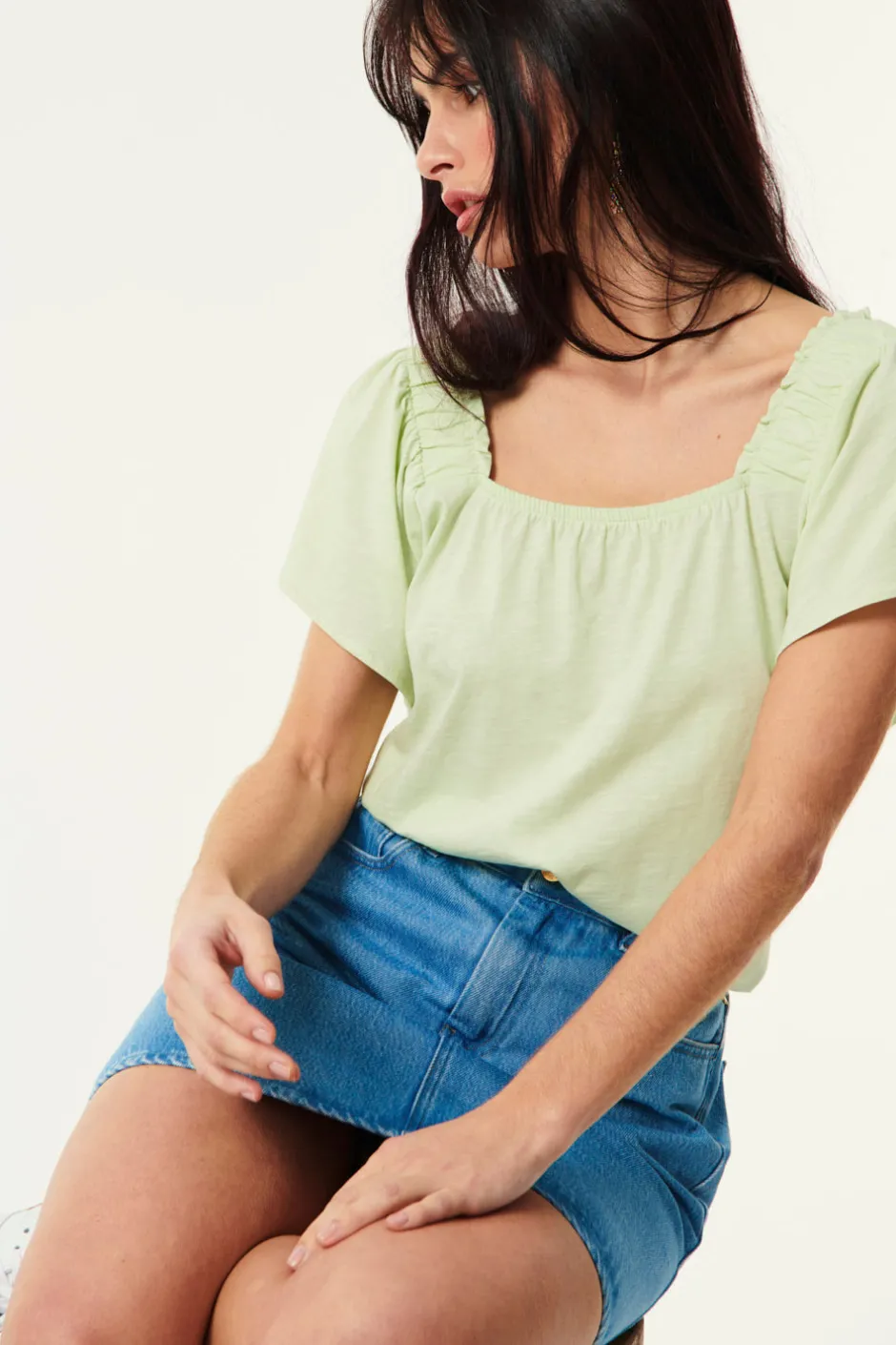 Des Petits Hauts Prêt-à-porter^Jupe Loubaba Vintage Blue