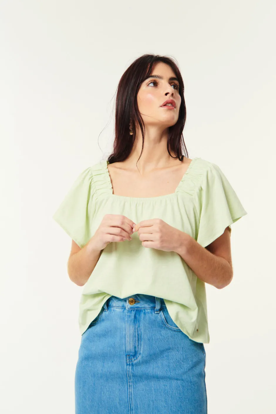 Des Petits Hauts Prêt-à-porter^Jupe Loubaba Vintage Blue