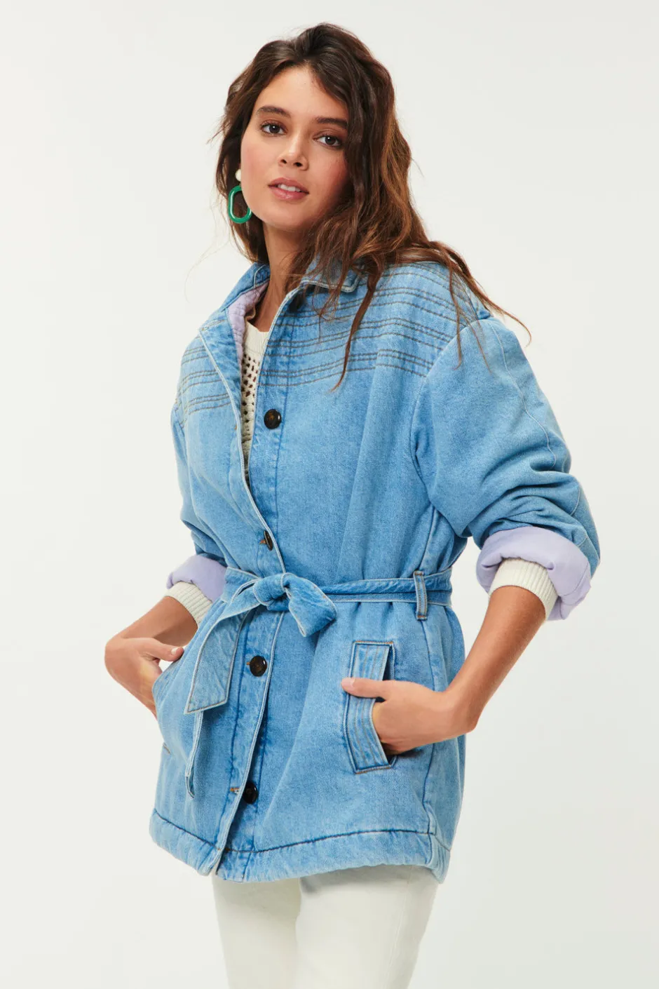 Des Petits Hauts Prêt-à-porter^Manteau Natali Vintage Blue